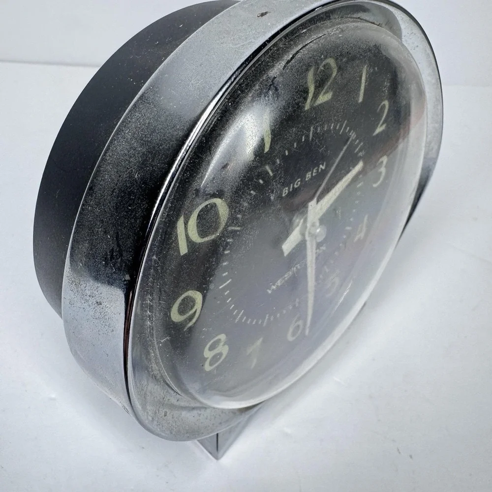 Westclox Big Ben Alarm Clock Black Dial Vintage Parts Repair Not‎ Working